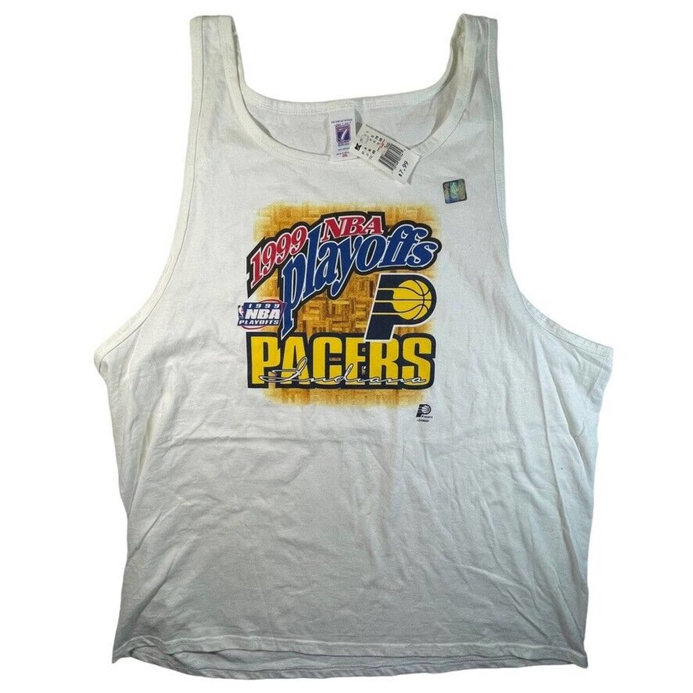Indiana Pacers 1999 NBA Playoffs vintage tank top dead stock NWT Logo 7 XXL